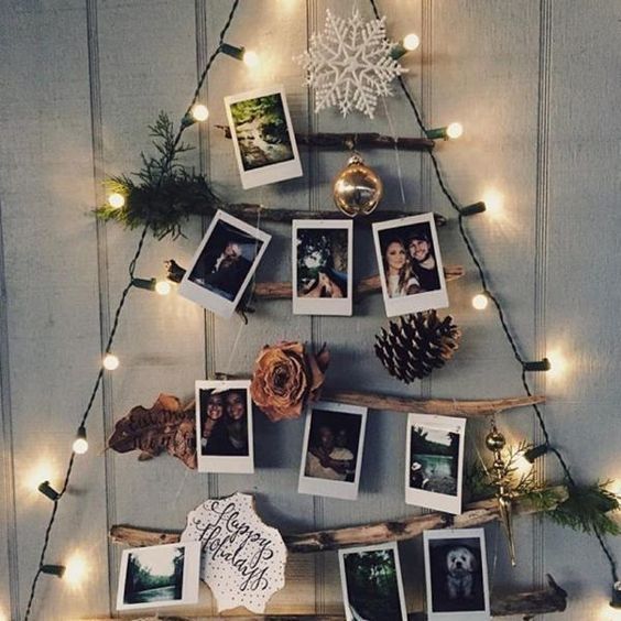 albero natale originale con foto