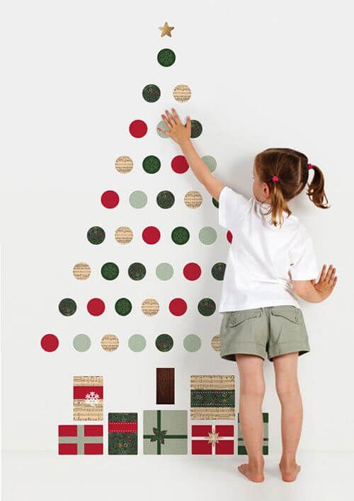 albero natale originale poster su muro