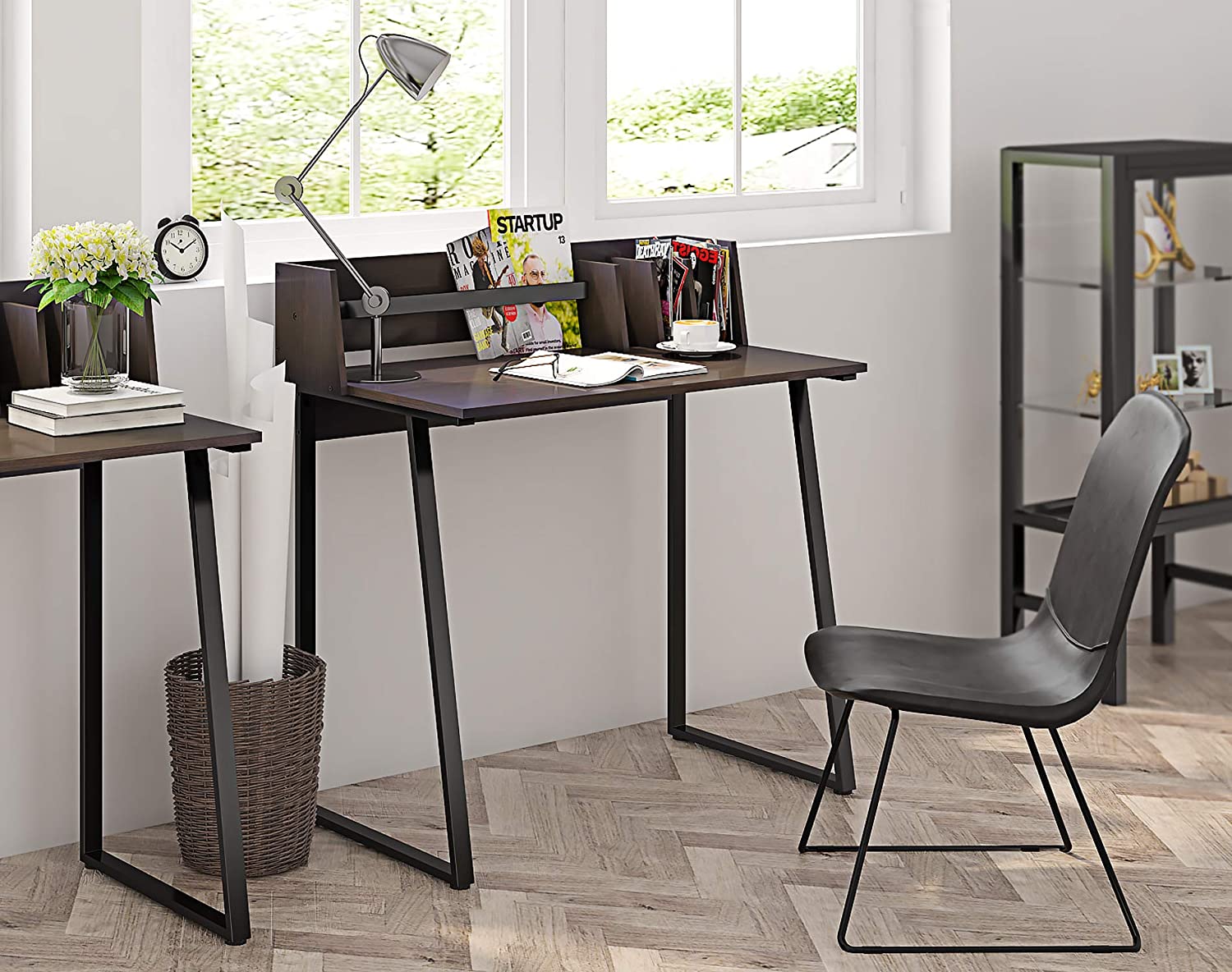 scrivania stile industriale colore nero
